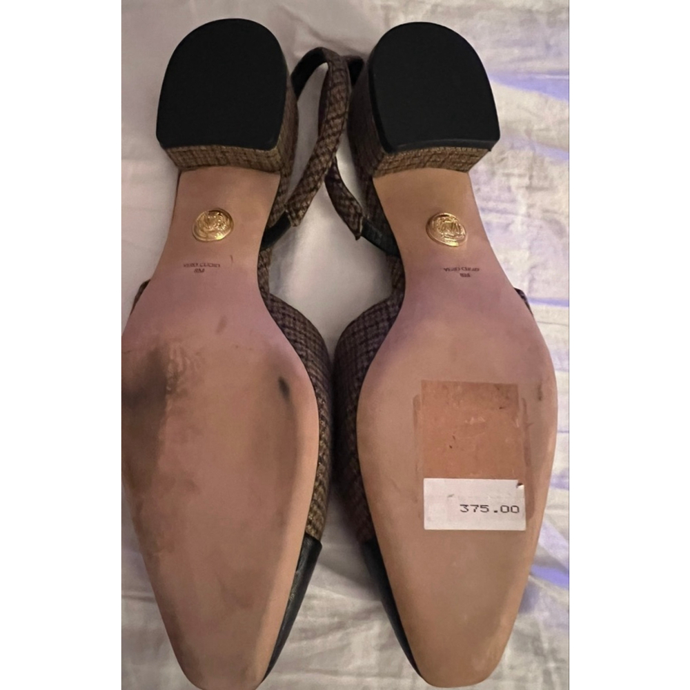 Veronica Beard Cecile Slingback Pumps 8.5 Brown Black Plaid New - Picture 9 of 9